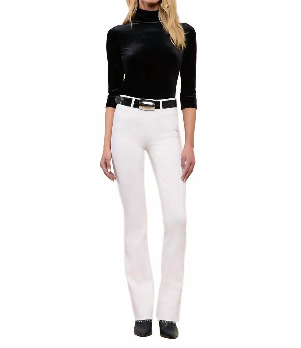 NEW L'AGENCE ruth straight-leg jeans in blanc